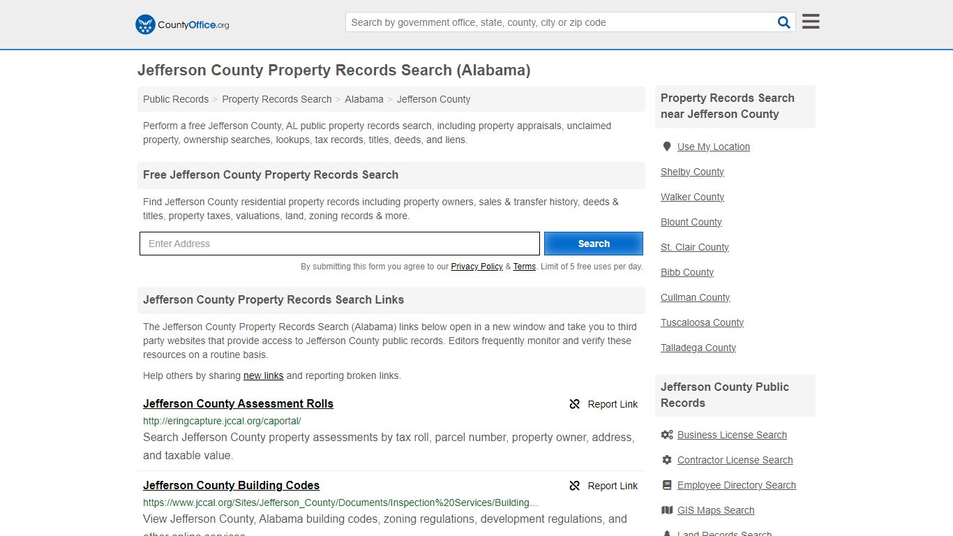 Jefferson County Property Records Search (Alabama) - County Office